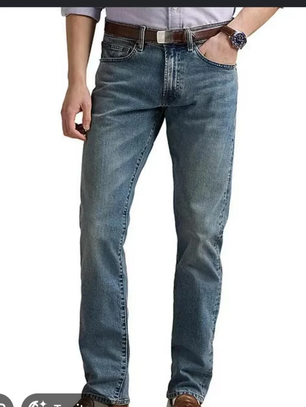 Polo by Ralph Lauren Men's Straight Jeans in Medium Blue Wash Size 32 X 32